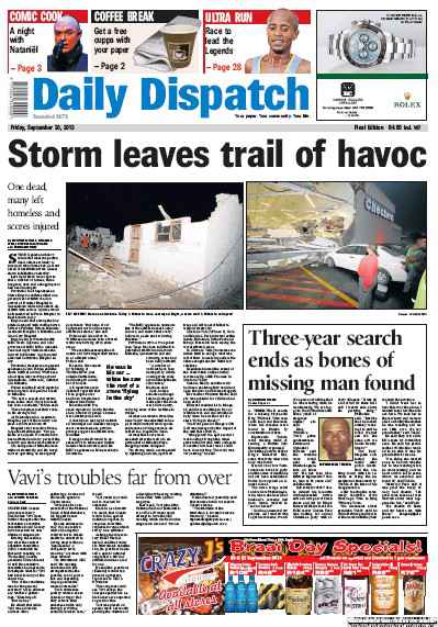 daily dispatch news today south africa breaking news